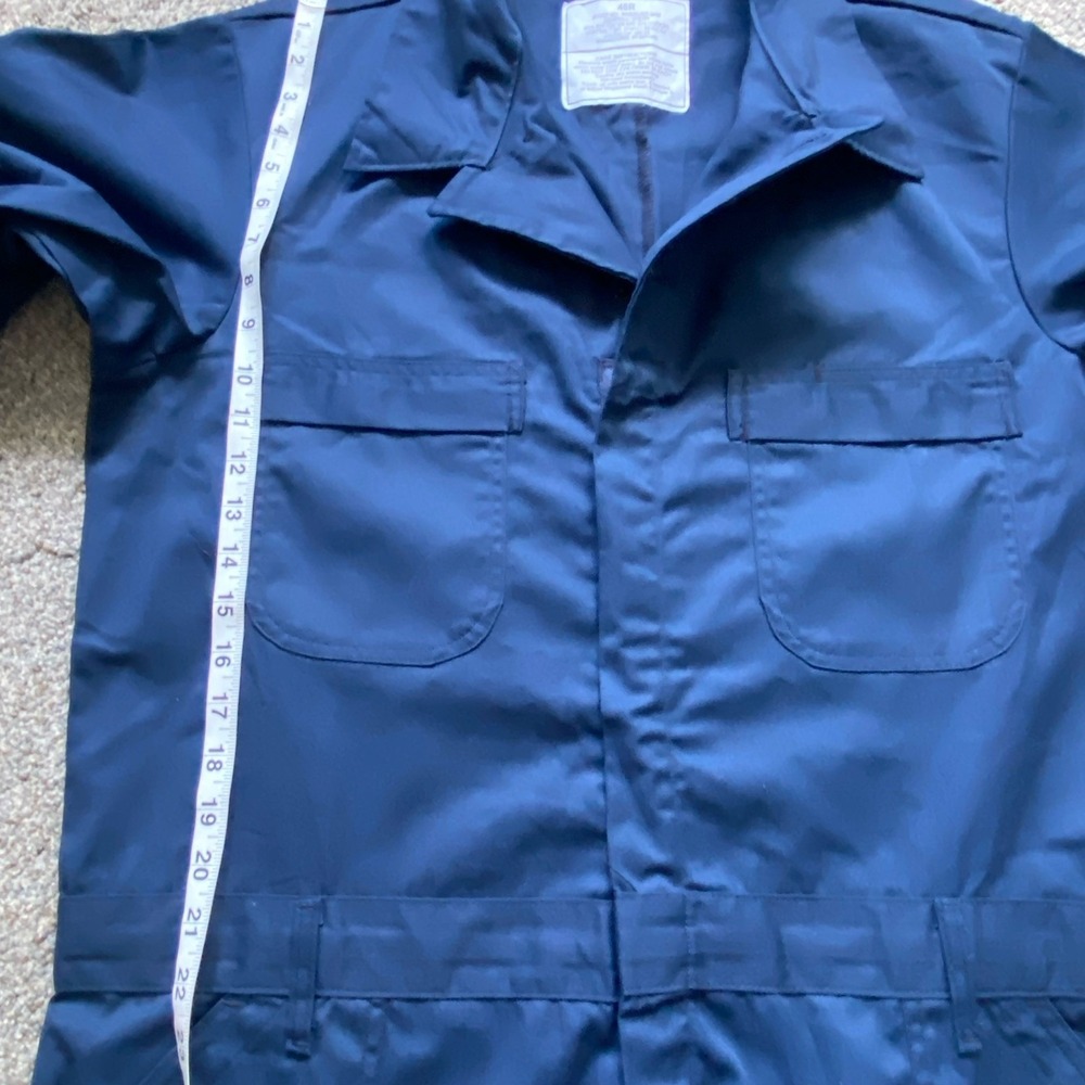 US Navy Coverall Men 48R Utility Blue USN 8405-01-057-3498 - Picture 7 of 12